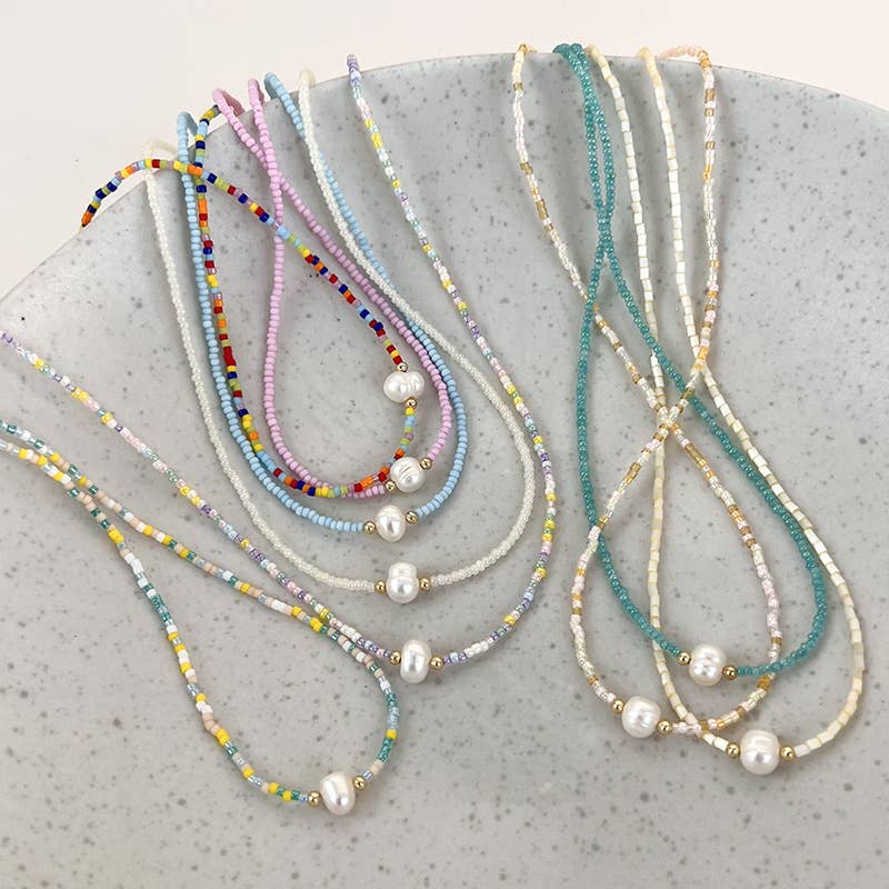 Bohemian Fresh Water Pearl Beaded Necklace