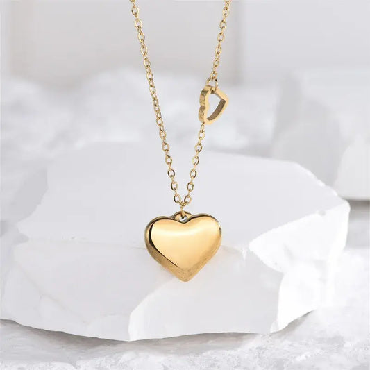 Heart Pendant Gold Necklace
